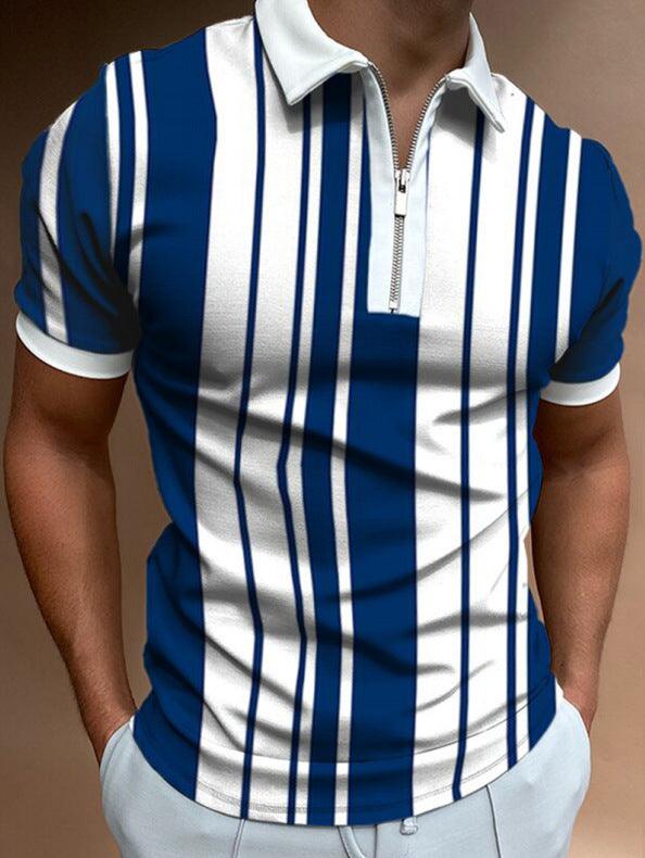 Man in a classic short-sleeved polo shirt, a staple for any wardrobe