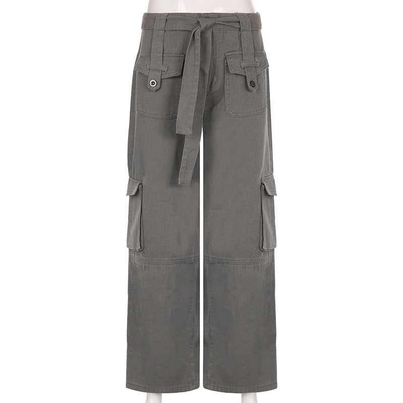 Vintage Workwear Jeans with Multi Pockets