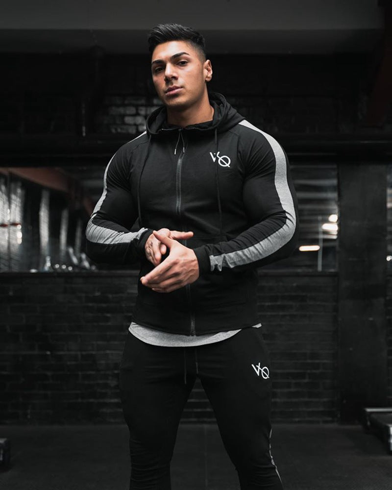 Winter Color Matching Sports Sweater Men's Jacket