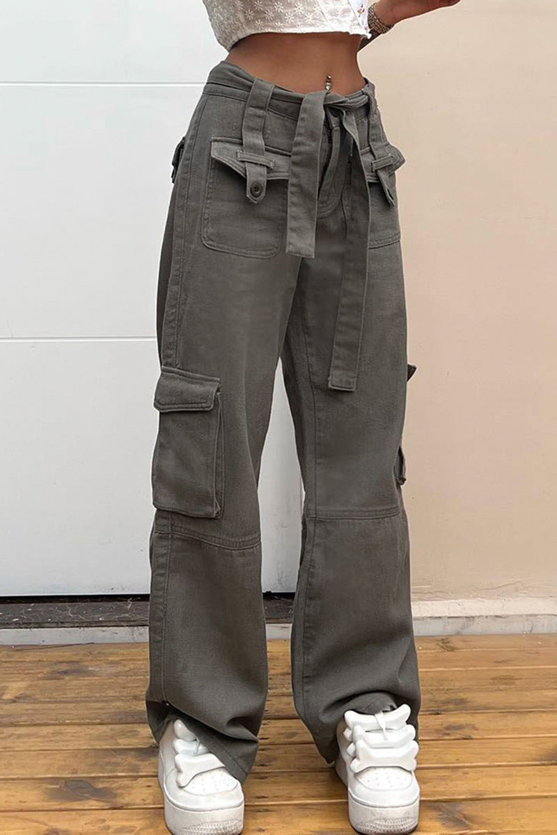 Vintage Workwear Jeans with Multi Pockets