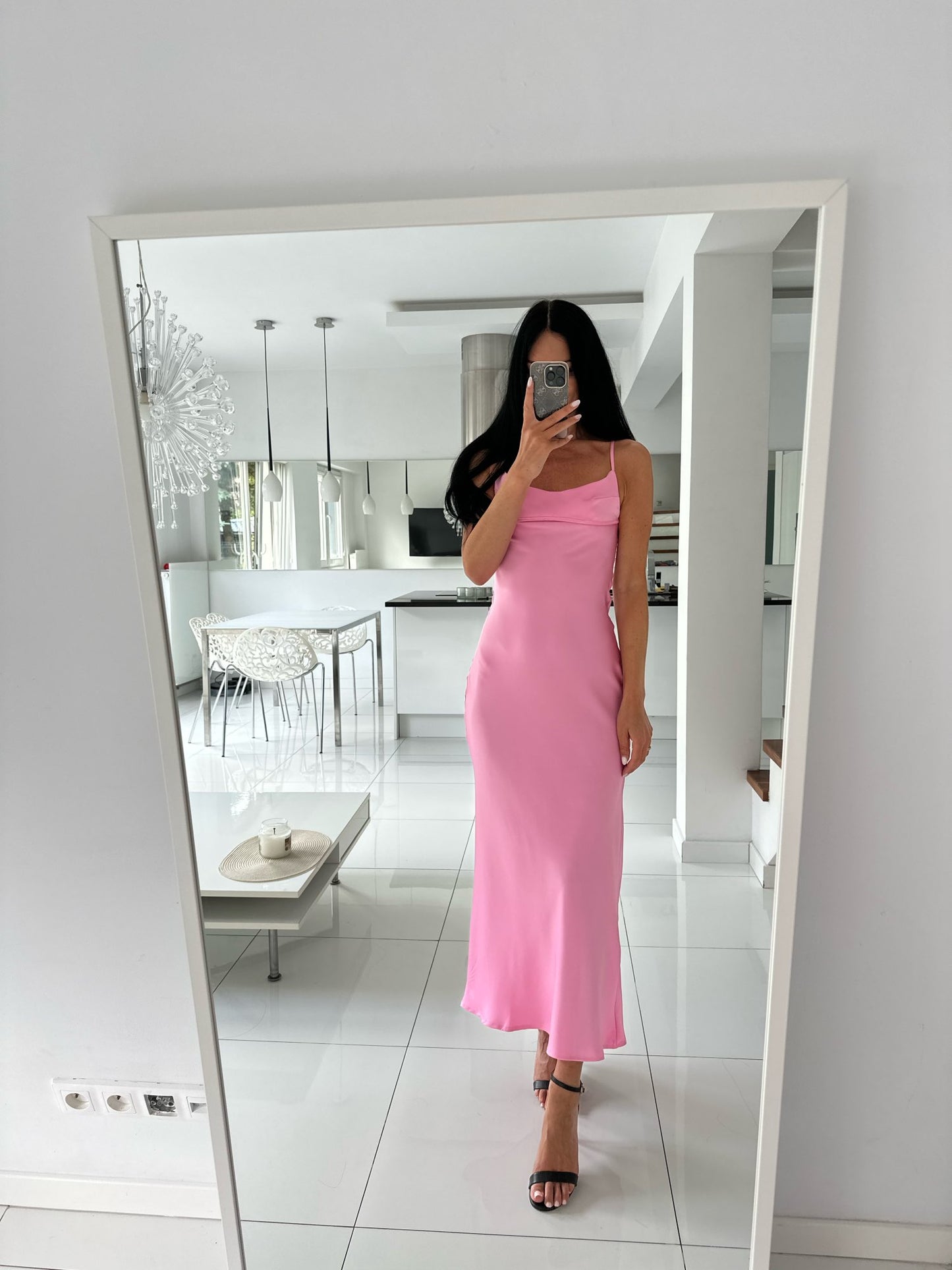 Women Camis Satin Long Dresses Elegant Sleeveless front