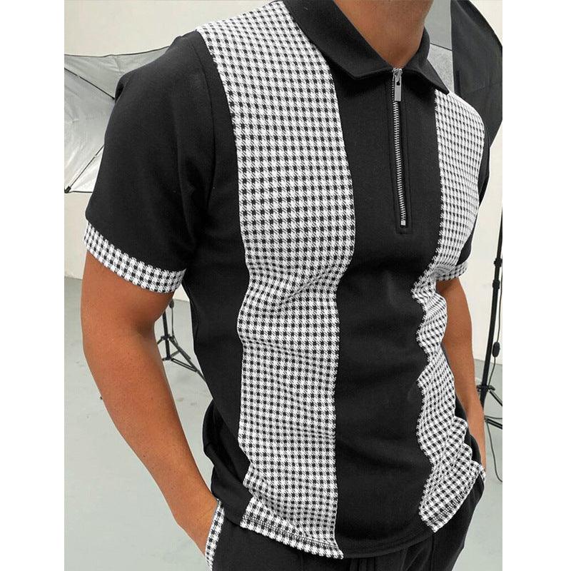 Man in a classic short-sleeved polo shirt, a staple for any wardrobe