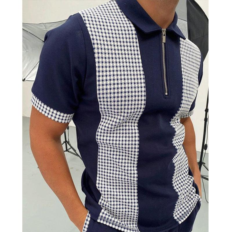 Man in a classic short-sleeved polo shirt, a staple for any wardrobe