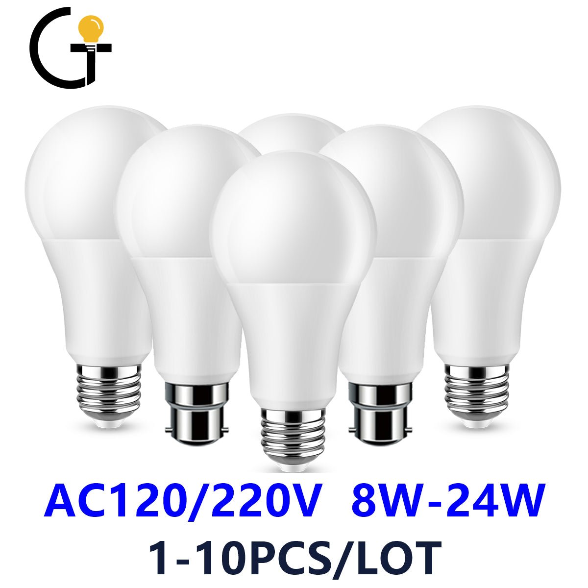 1-10PCS Led Bulb Lamps E27 B22 AC120V AC220V Light Real Power 8W 9W 10W 12W 15W 18W Warm White Cold White Lampada For Home - Flashfy