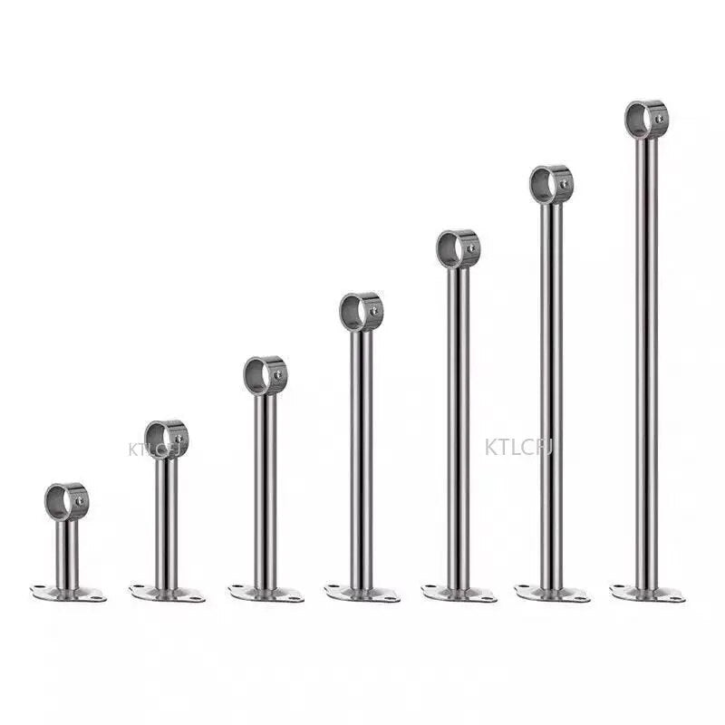 1pcs Bracket Tube Flange Bracket Wall Mount Cloth Rack Pipe Bracket Stainless Steel Flange Pipe - Flashfy