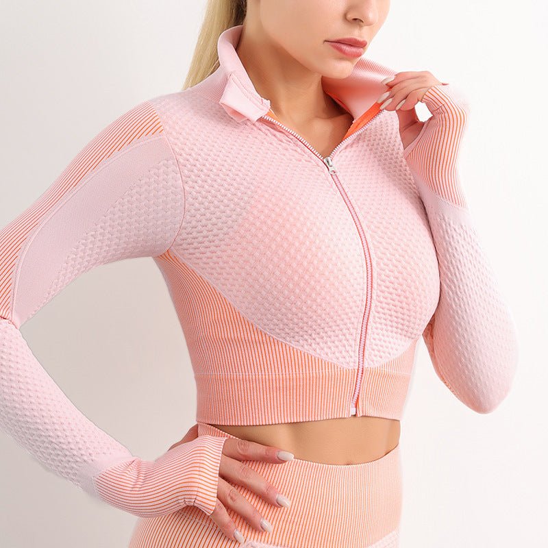 Breathable Zippered Yoga Jacket Dry-Fit - Flashfy
