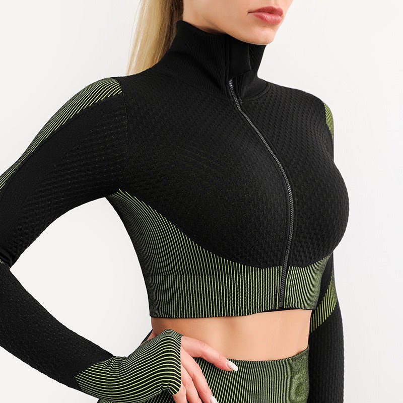 Breathable Zippered Yoga Jacket Dry-Fit - Flashfy