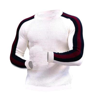 Casual Slim Bottom Contrast Sweater - Flashfy