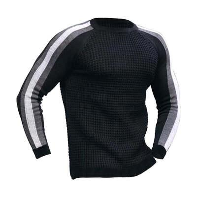 Casual Slim Bottom Contrast Sweater - Flashfy