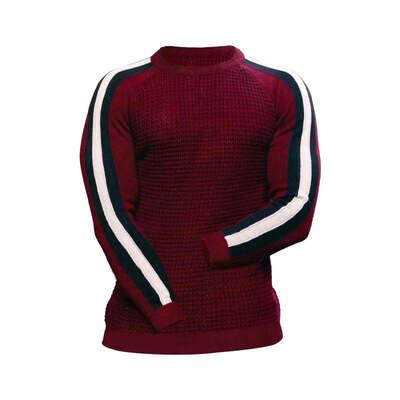 Casual Slim Bottom Contrast Sweater - Flashfy