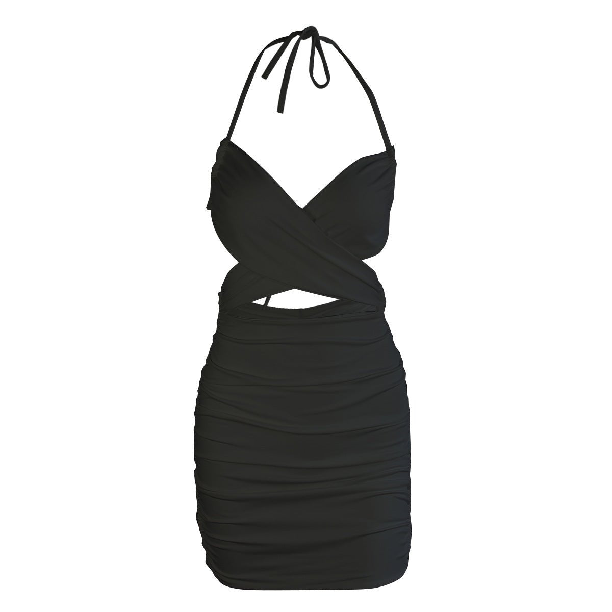 Halter lace wrap hip skirt - Flashfy