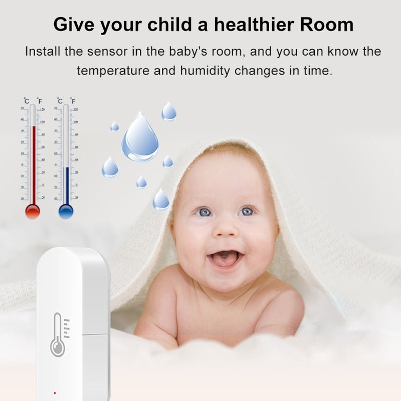 IHSENO Tuya WiFi Temperature Humidity Sensor Smart Life APP - Flashfy