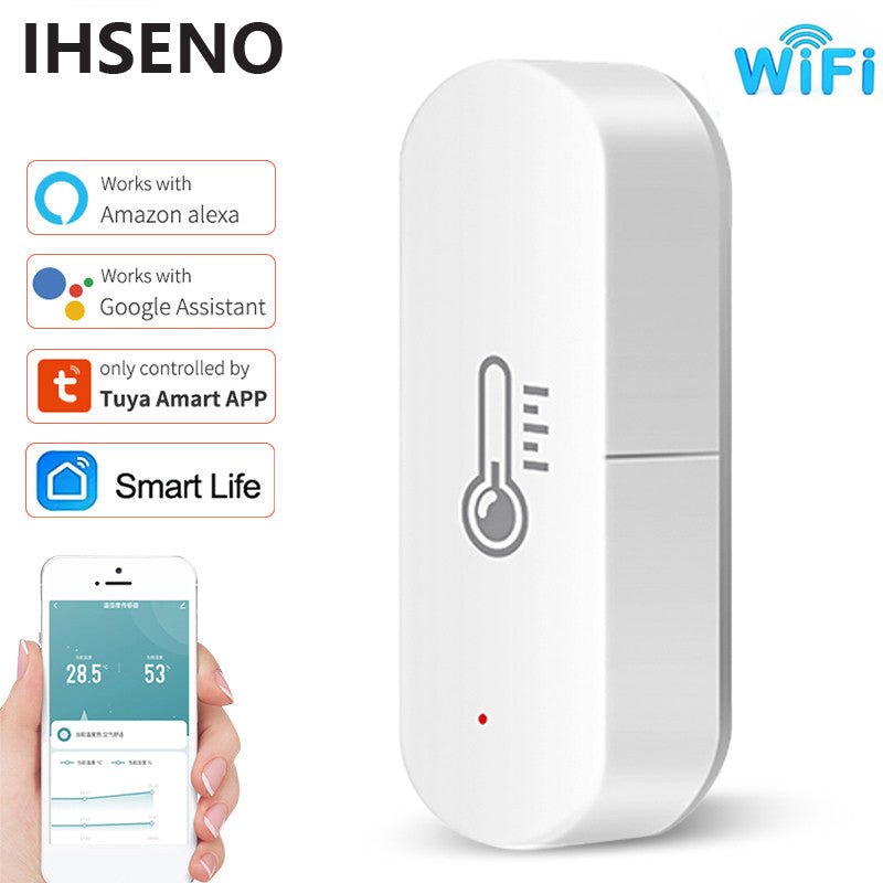IHSENO Tuya WiFi Temperature Humidity Sensor Smart Life APP - Flashfy