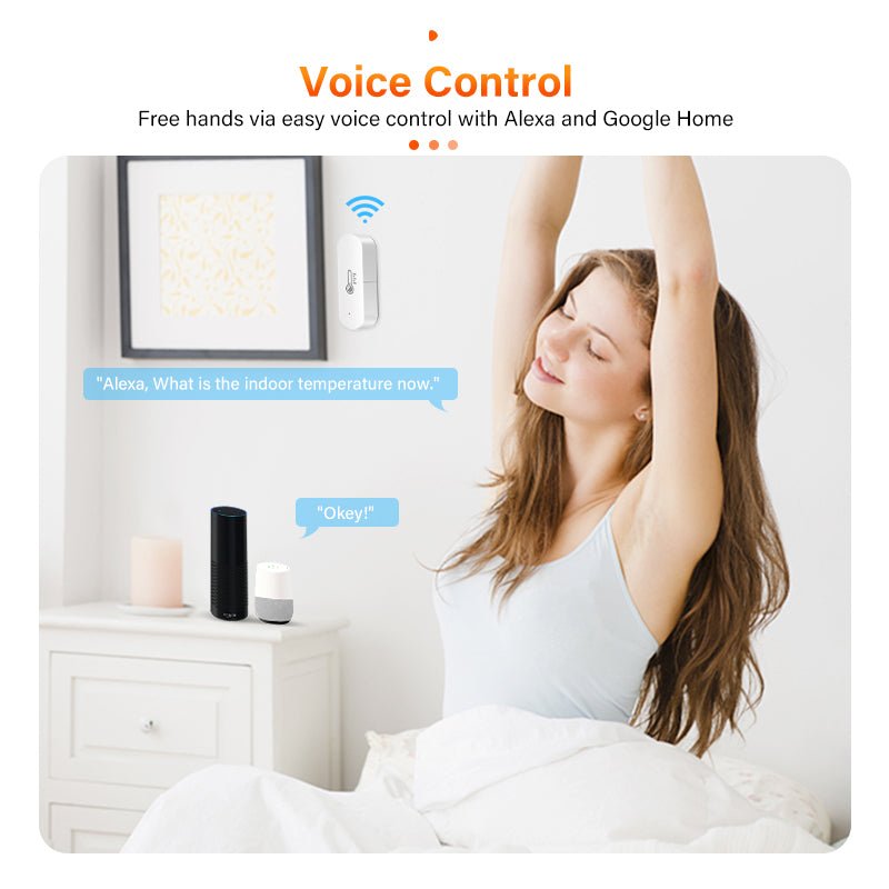 IHSENO Tuya WiFi Temperature Humidity Sensor Smart Life APP - Flashfy