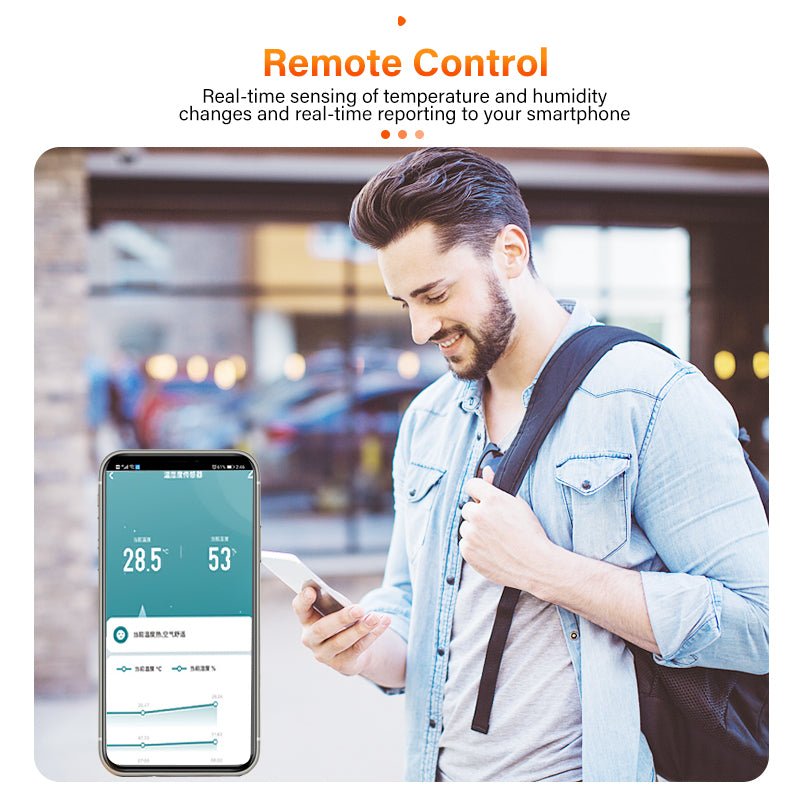 IHSENO Tuya WiFi Temperature Humidity Sensor Smart Life APP - Flashfy