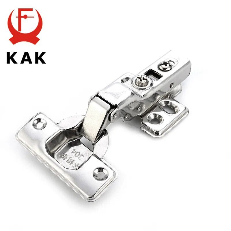 KAK C Series Hinge Stainless Steel Door Hydraulic Hinges Damper Buffer Soft Close For Cabinet Cupboard Furniture Hardware - Flashfy