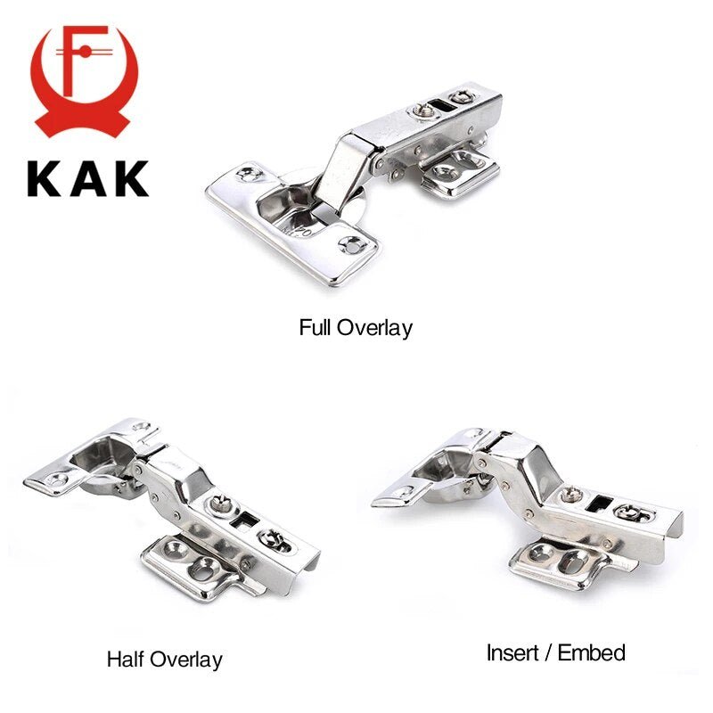KAK C Series Hinge Stainless Steel Door Hydraulic Hinges Damper Buffer Soft Close For Cabinet Cupboard Furniture Hardware - Flashfy