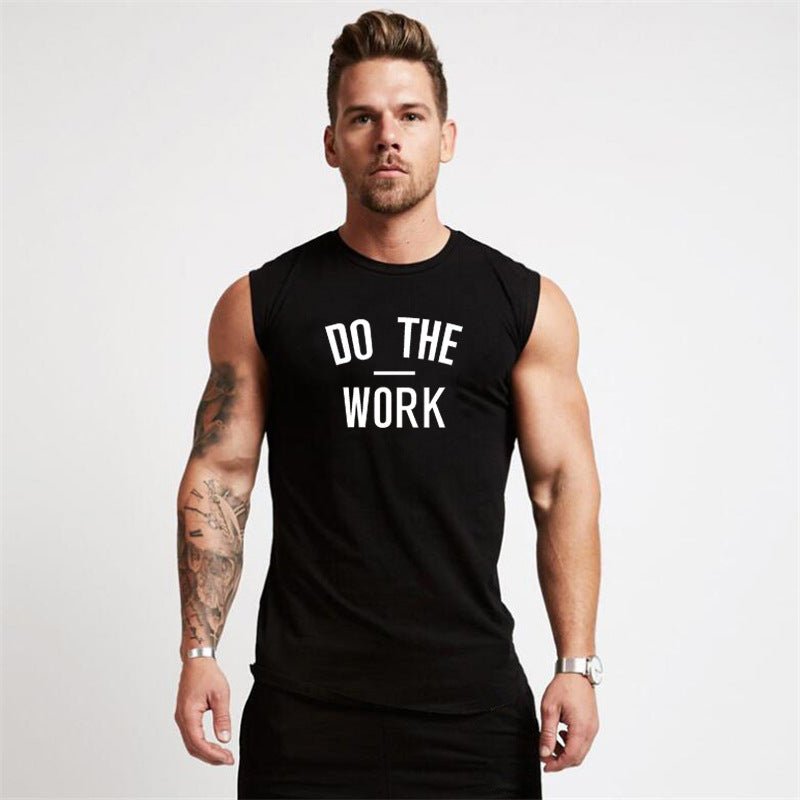Letter Printing Bodybuilding Men's Sports Vest - Flashfy