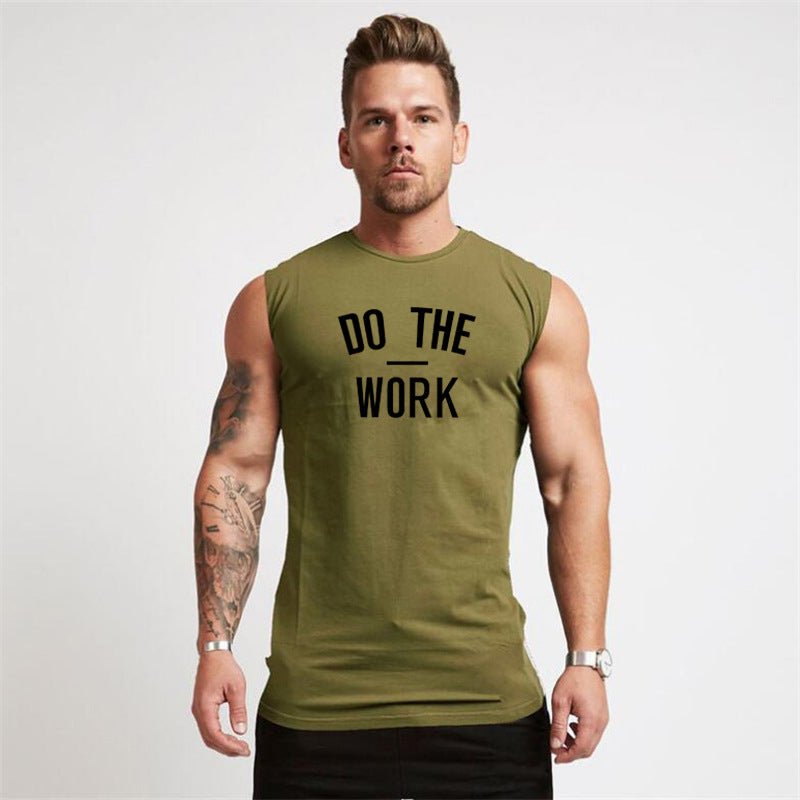 Letter Printing Bodybuilding Men's Sports Vest - Flashfy