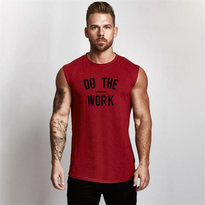 Letter Printing Bodybuilding Men's Sports Vest - Flashfy