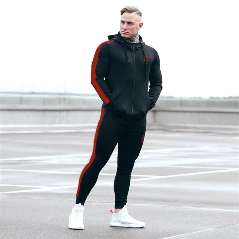 Long-sleeved running hooded pullover sweater training suit - Flashfy