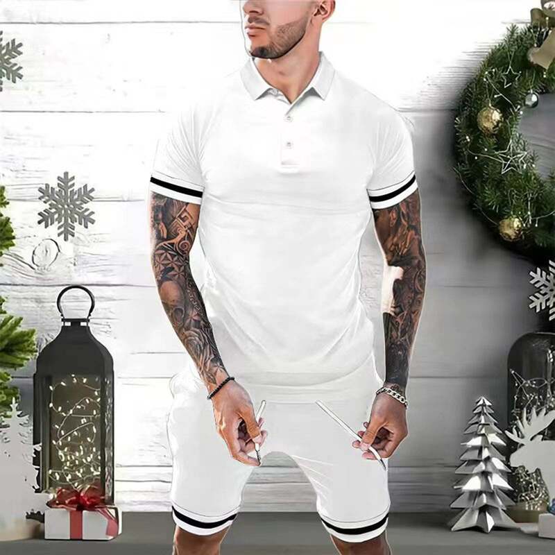 Men's 2-Piece Summer Polo Tracksuit - Flashfy
