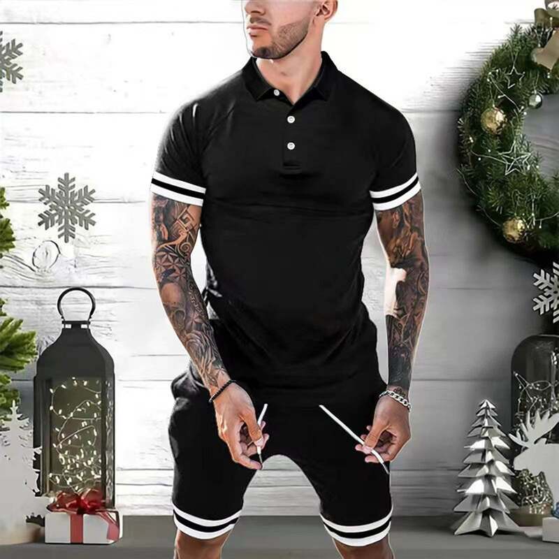 Men's 2-Piece Summer Polo Tracksuit - Flashfy