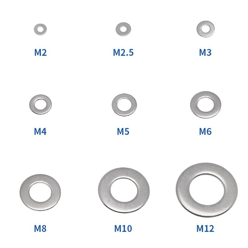 Stainless Steel Plain Washers Bolt Flat Gasket - Flashfy