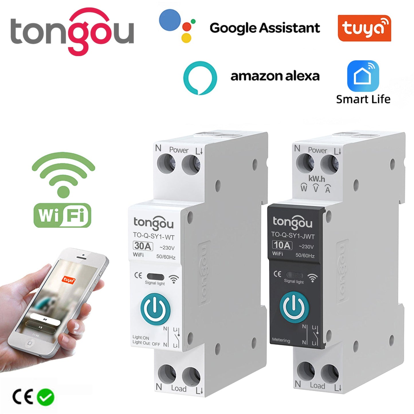 TUYA WIFI Smart Circuit Breaker Power Metering - Flashfy