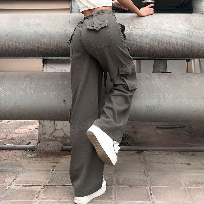 Vintage Workwear Jeans with Multi Pockets - Flashfy