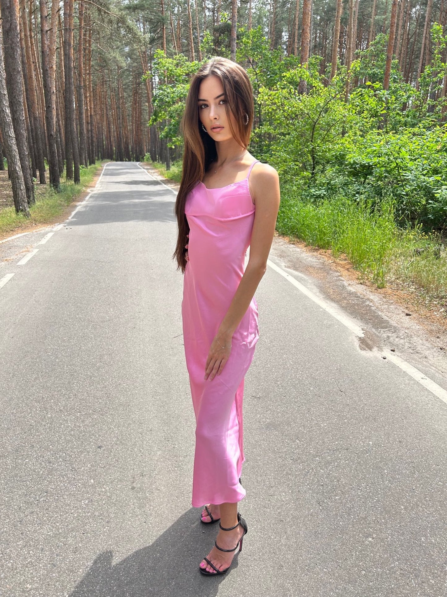 Women Camis Satin Long Dresses Elegant Sleeveless - Flashfy