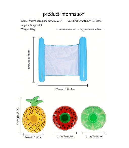 Product information for a water floating bed with dimensions and weight details. Flashfy