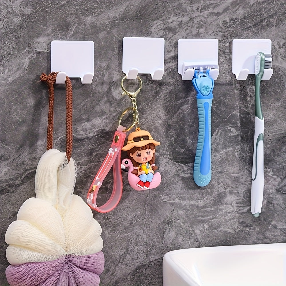 Adhesive Shaver Holder – No-Drill Razor & Brush Wall Organizer for Bathroom | 1/3pcs Shower Storage Hook Set – by Flashfy