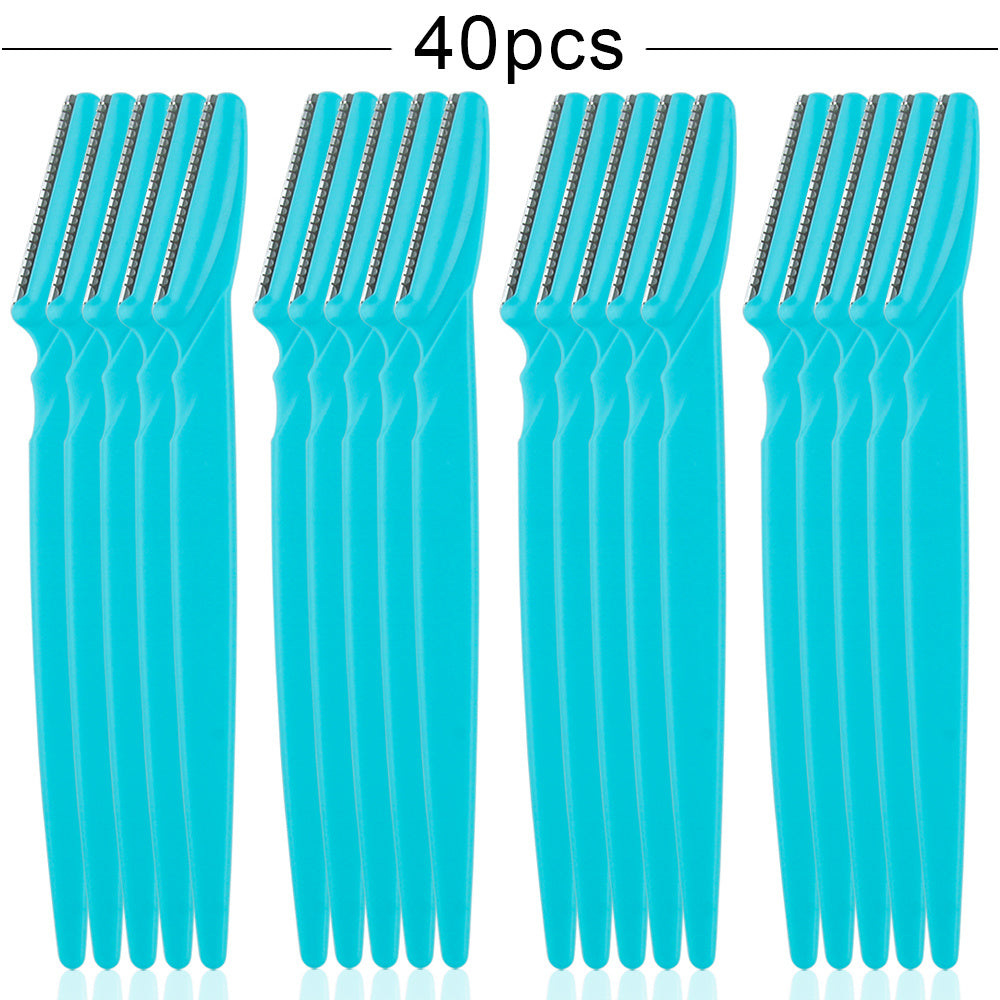 Professional Eyebrow Trimmer Set – 20/40/80pcs Facial Hair Shaper Razor for Women | Safe, Portable & Precise Grooming Tool – by Flashfy