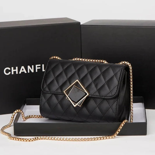 Black Luxury Vintage Mini Square Crossbody Handbag - Flashfy