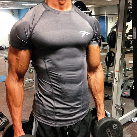 Fitness Quick-dry Clothes Sports Stretch Short Sleeve T-shirt - Flashfy