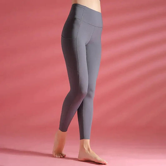 Grey Fluid Flex Yoga Pants - Flashfy