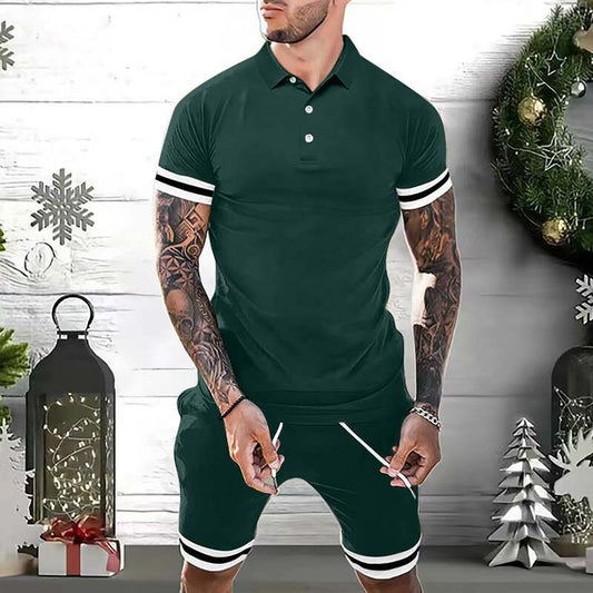 Men's 2-Piece Summer Polo Tracksuit - Flashfy