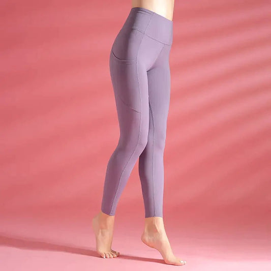 Purple Fluid Flex Yoga Pants - Flashfy