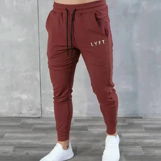 Slim Fitness Long Leggings For Men Red - Flashfy